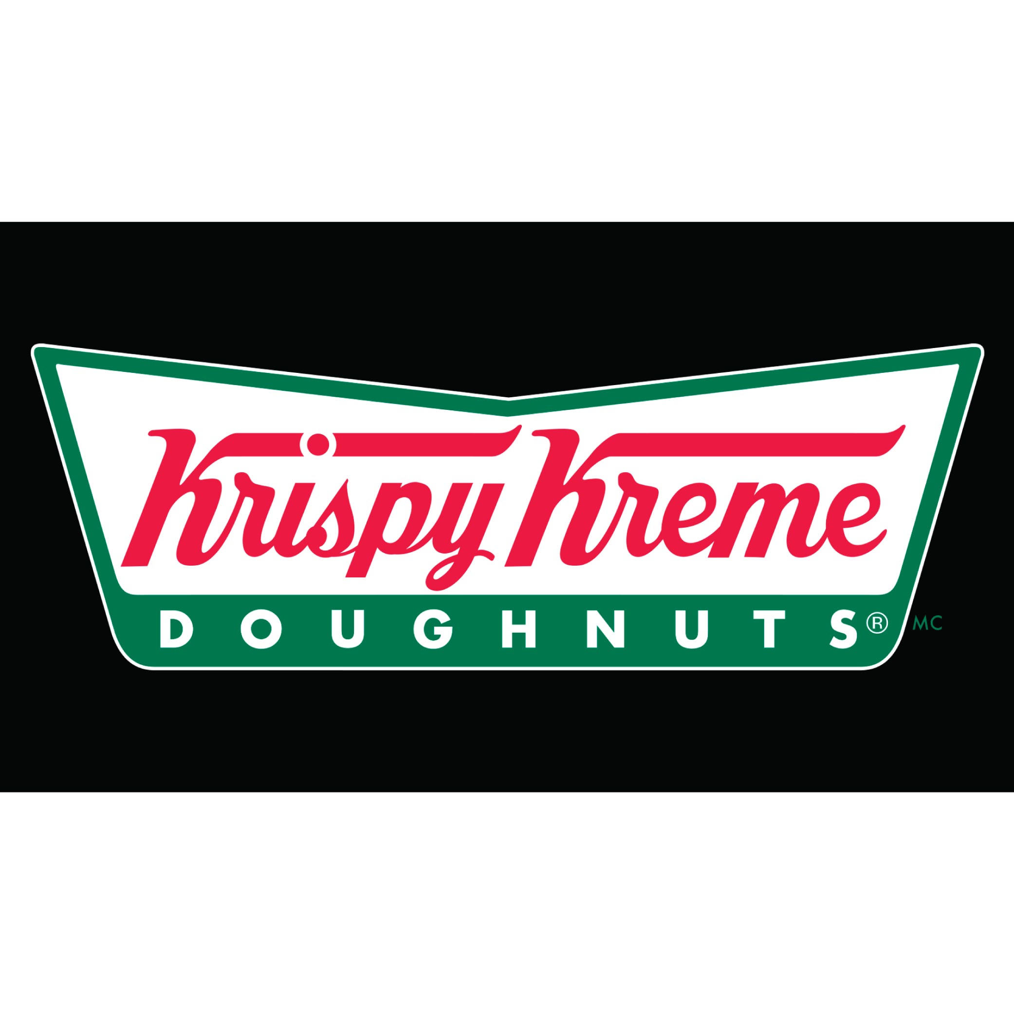 Personalized Krispy Kreme Black Background Logo Iron On Heat Transfer Stickers For T Shirt/Jerseys